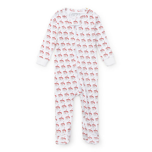 Lila and Hayes Parker Boys' Zipper Pajama - Hot Cocoa Santa