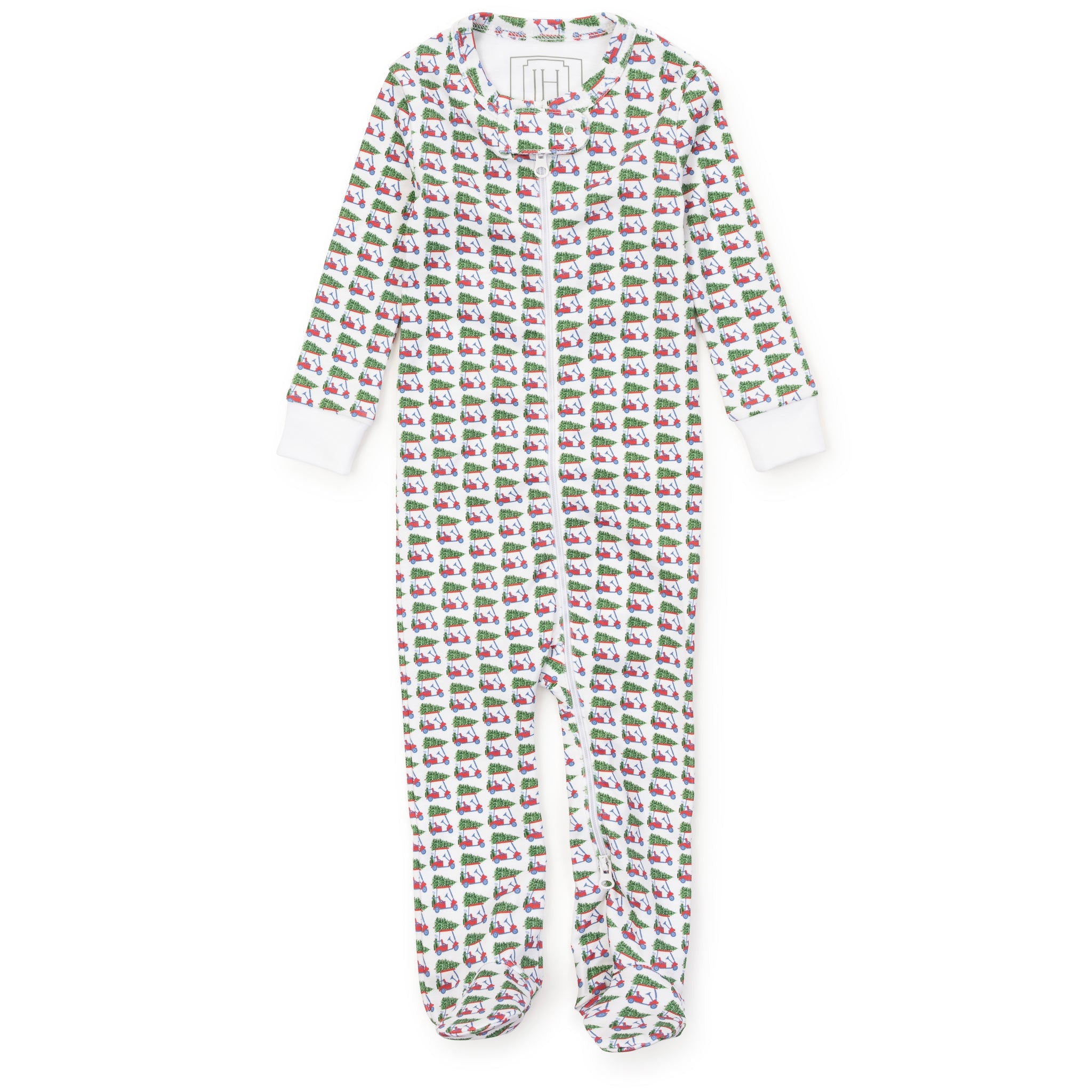 Lila and Hayes Parker Boys' Zipper Pajama - Christmas at the Club