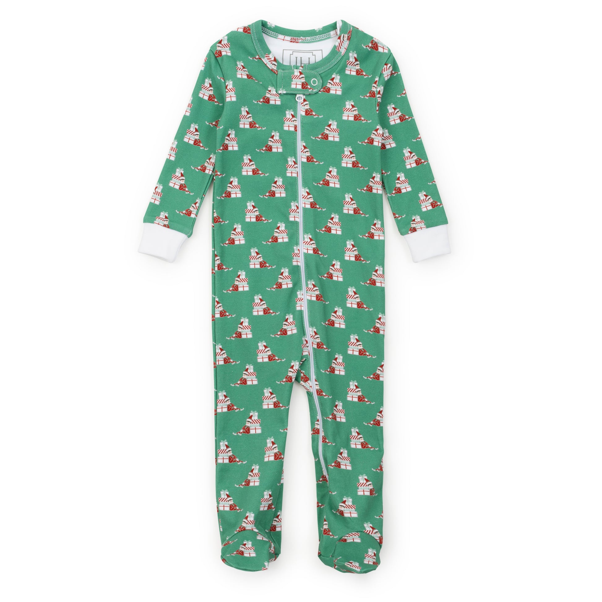 Lila and Hayes Parker Boys' Zipper Pajama - Santa's Helper