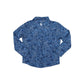 BlueQuail Navy Paisley Pearl Snap Long Sleeve Shirt for Children