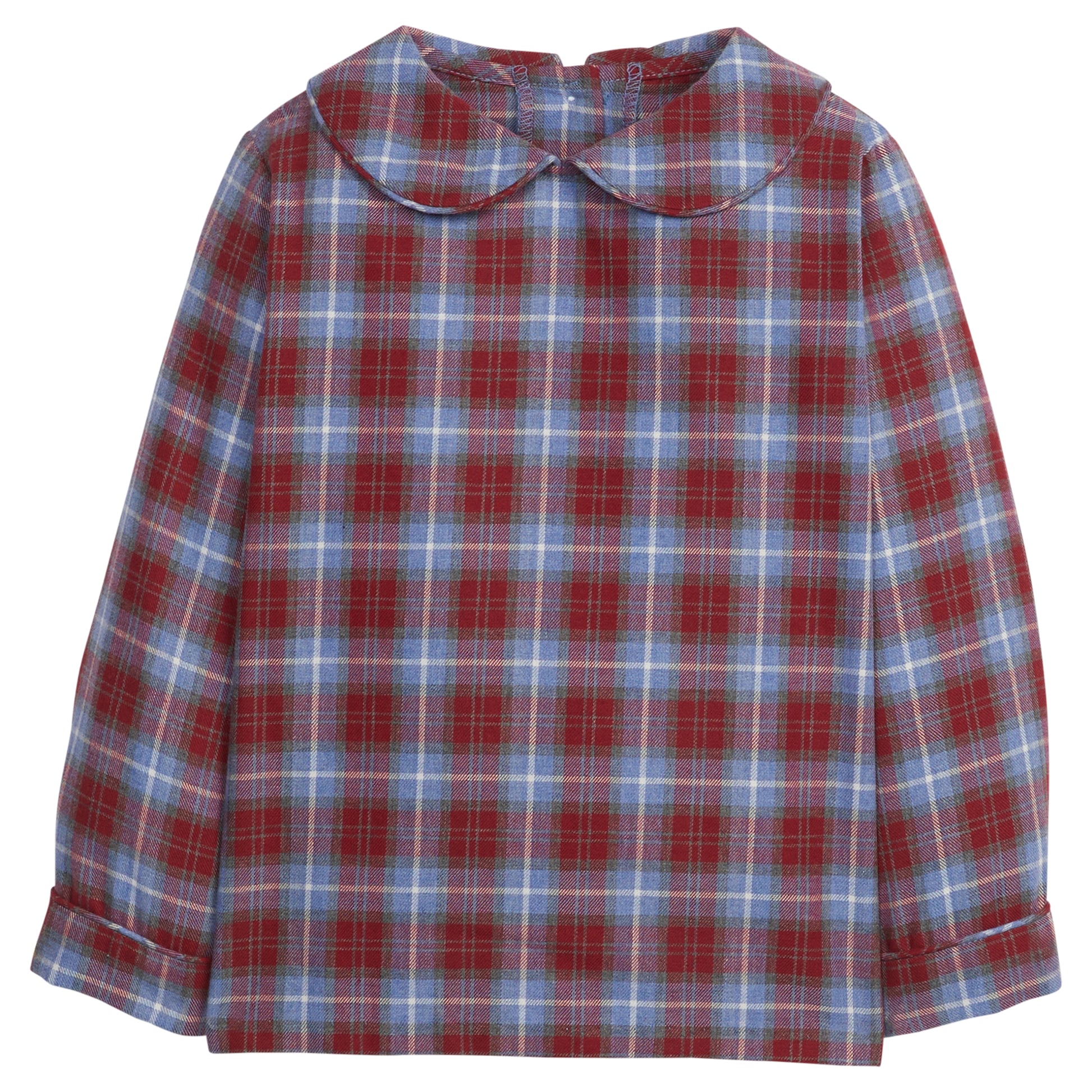 Little English Peter Pan Shirt - Stafford Plaid