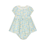 La Coqueta Green Floral Petra Baby Girl Hand-Smocked Set
