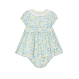 La Coqueta Green Floral Petra Baby Girl Hand-Smocked Set