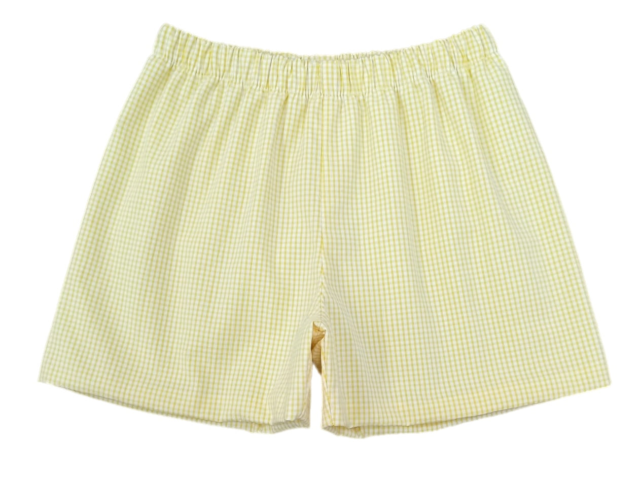 James and Lottie Yellow Seersucker Conrad Shorts