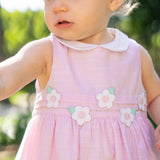 Florence Eiseman Linen-Look Dress and Bloomers With Flowers