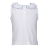 The Proper Peony Pima Sleeveless Top With Pink Trim