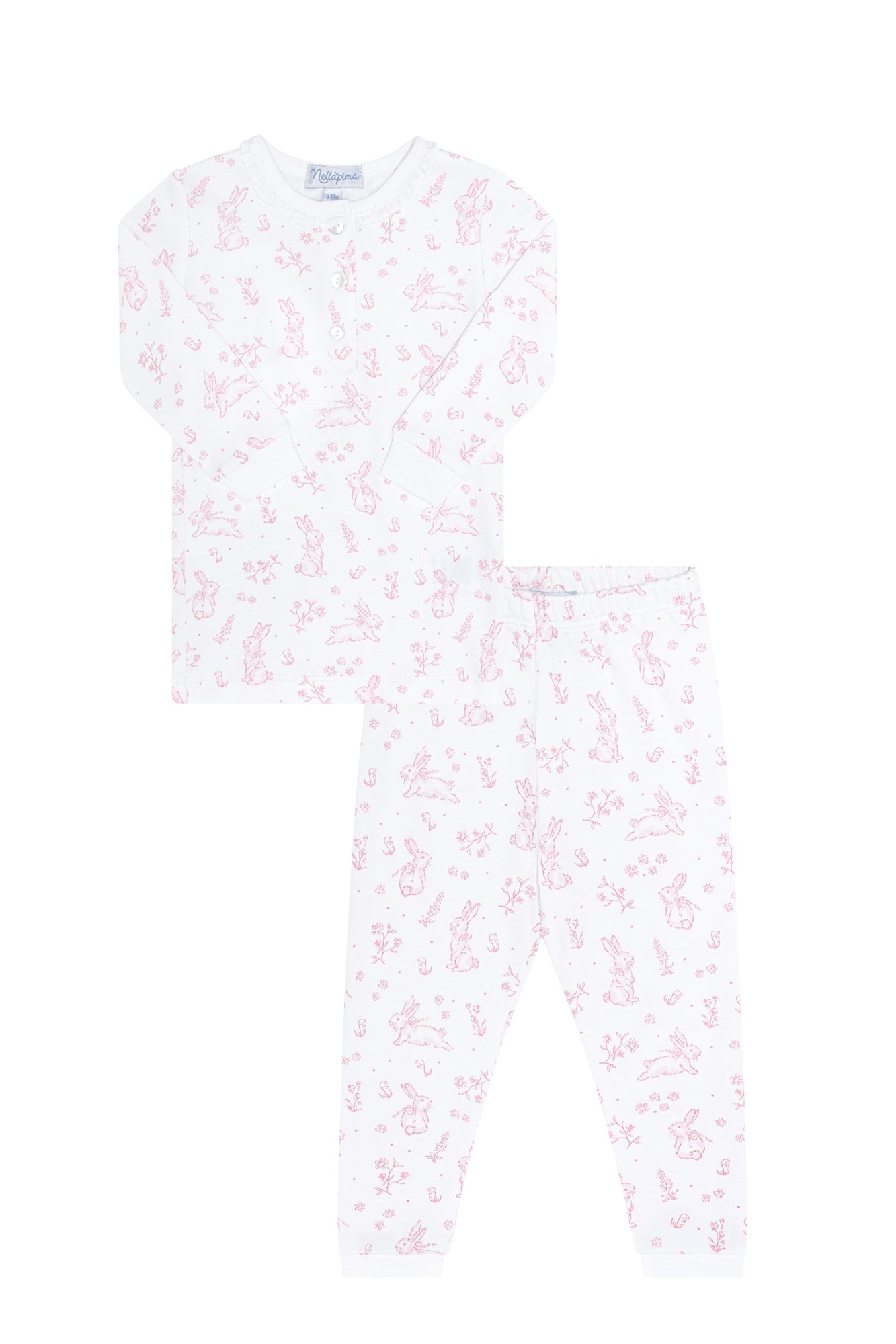 Nellapima Pink Bunny Toile Pajamas