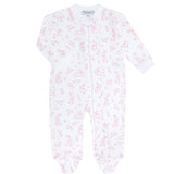 Nellapima Pink Bunny Toile Zipper Footie