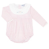 Nellapima Pink Herringbone Embroidered Bubble