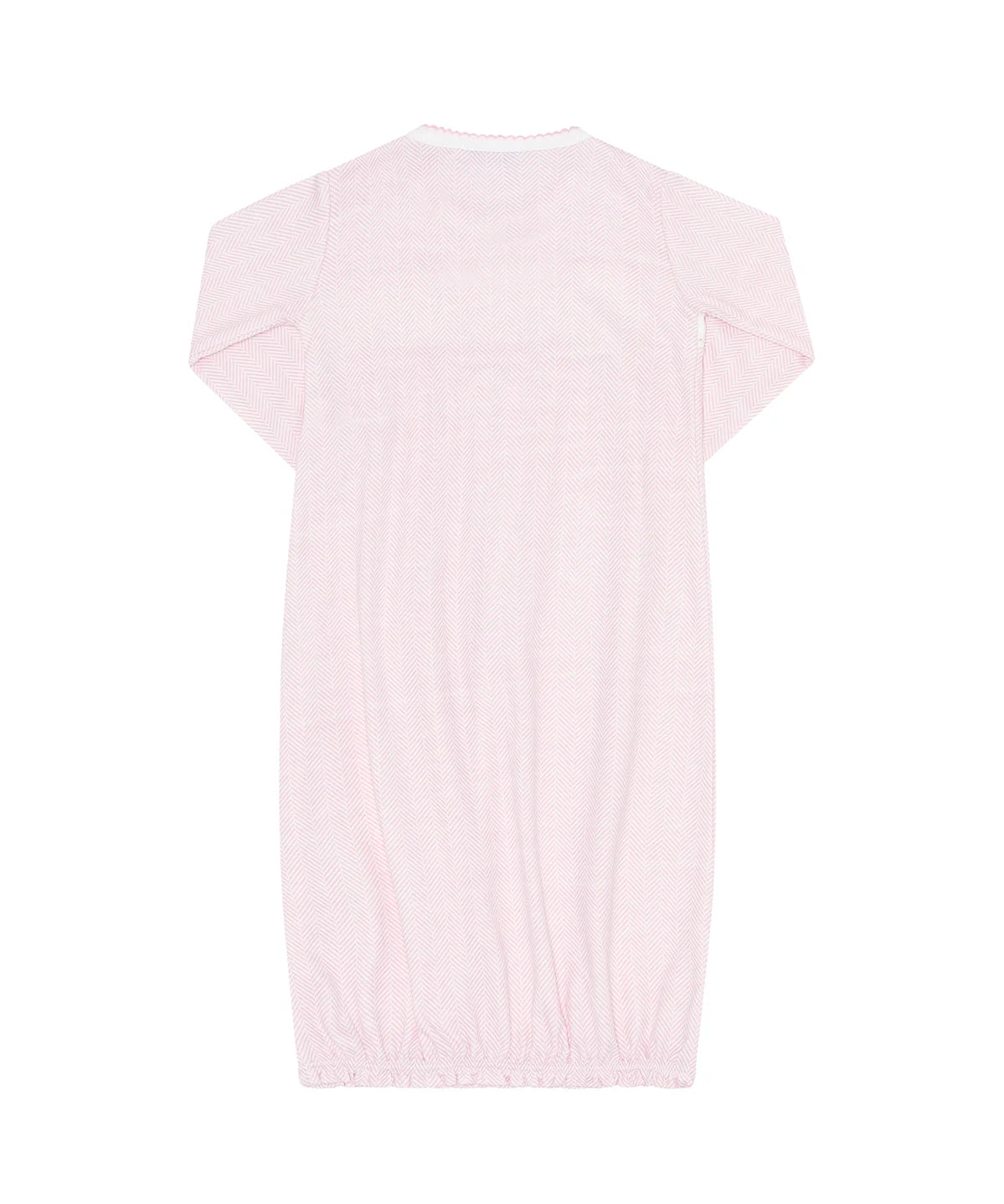Nellapima Pink Herringbone Embroidered Gown- Flowers