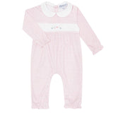 Nellapima Pink Herringbone Embroidered Playsuit