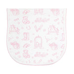 Nellapima Pink Lone Star Toile Burp Cloth