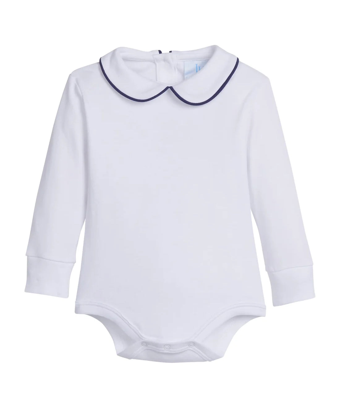 Little English Piped Peter Pan Onesie - Navy