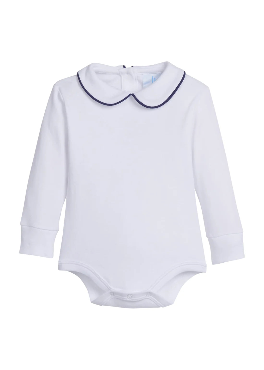 Little English Piped Peter Pan Onesie - Navy