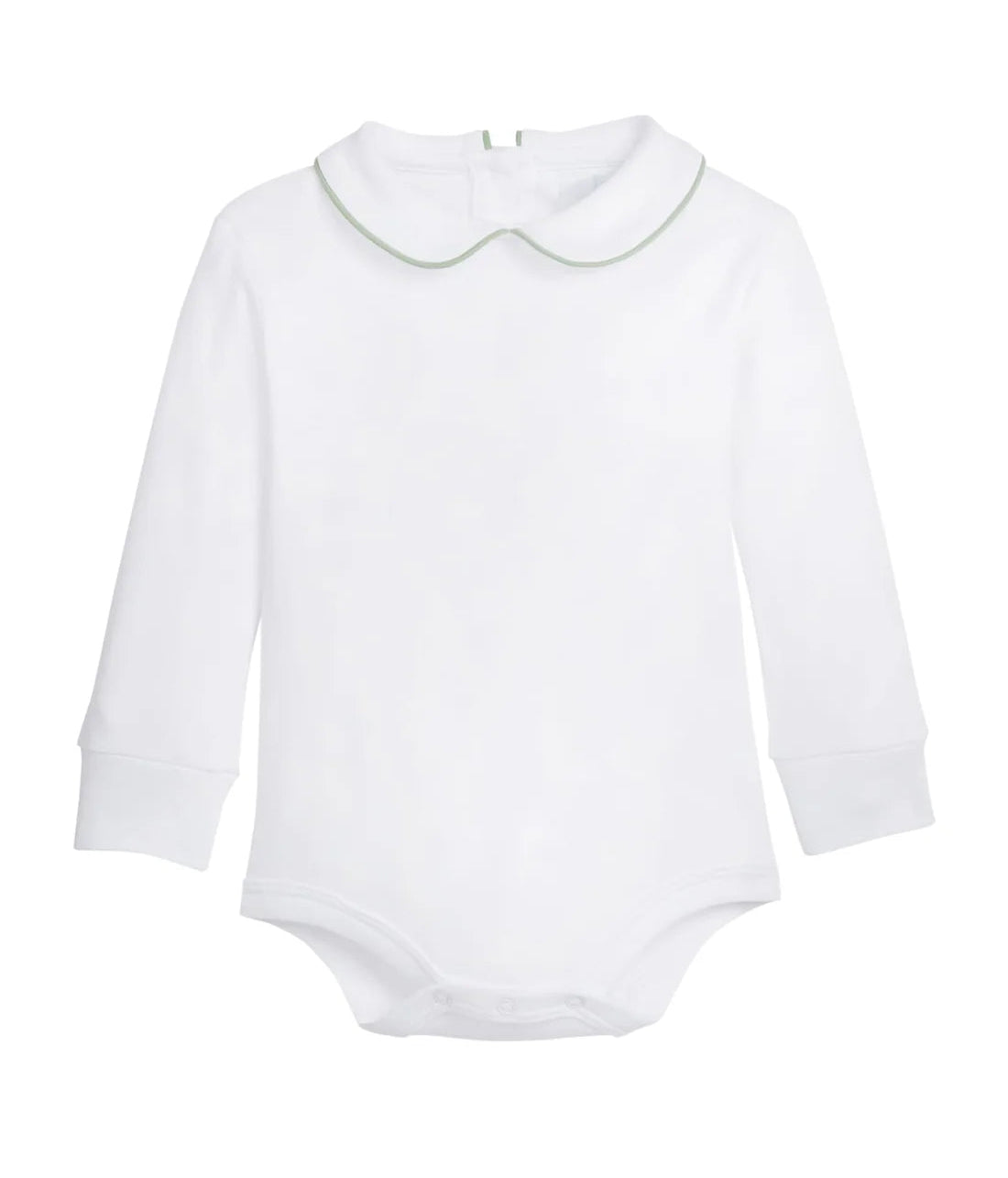 Little English Piped Peter Pan Onesie - Watercress