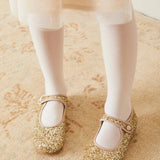 Glittery Mary Jane Shoes in Gold