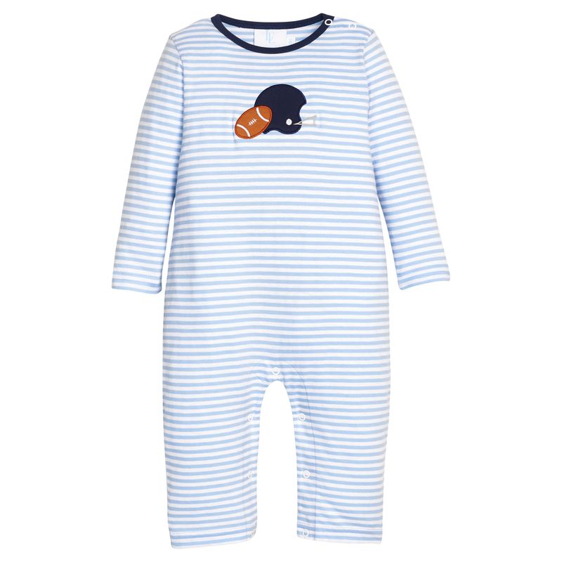 Little English Applique Romper - Football Helmet