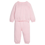 Little English Pointelle Knit Set- Light Pink