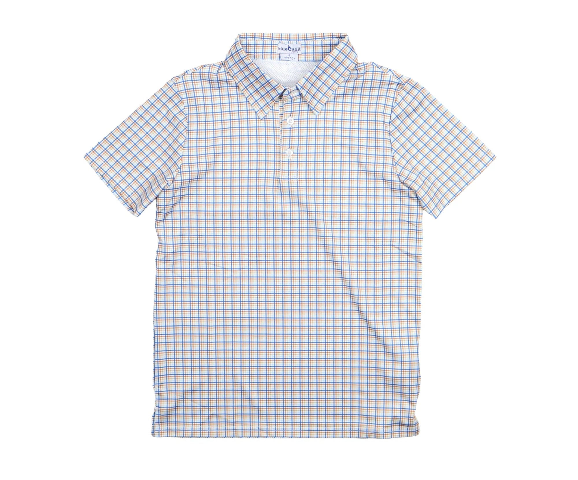 BlueQuail Brazos Plaid Polo Short Sleeve Shirt