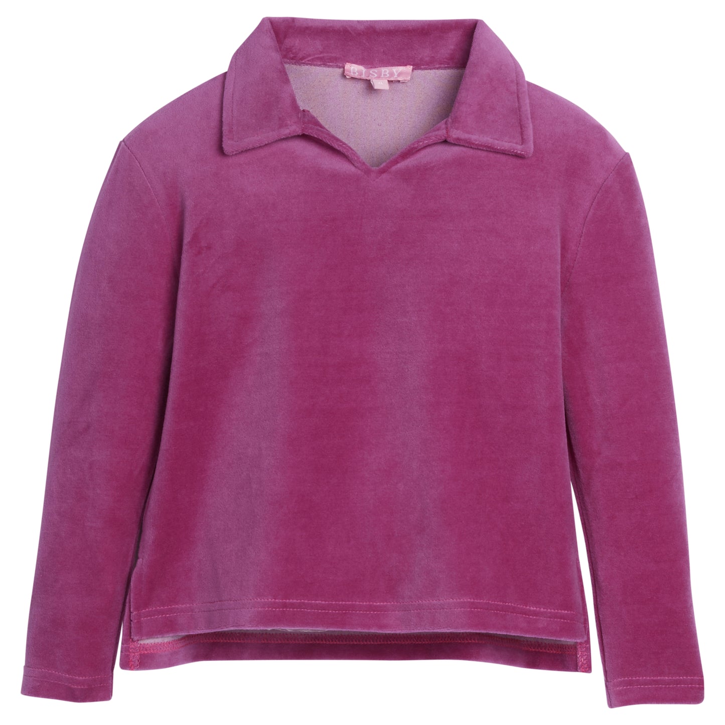 Bisby Polo Pullover- Magenta Velour