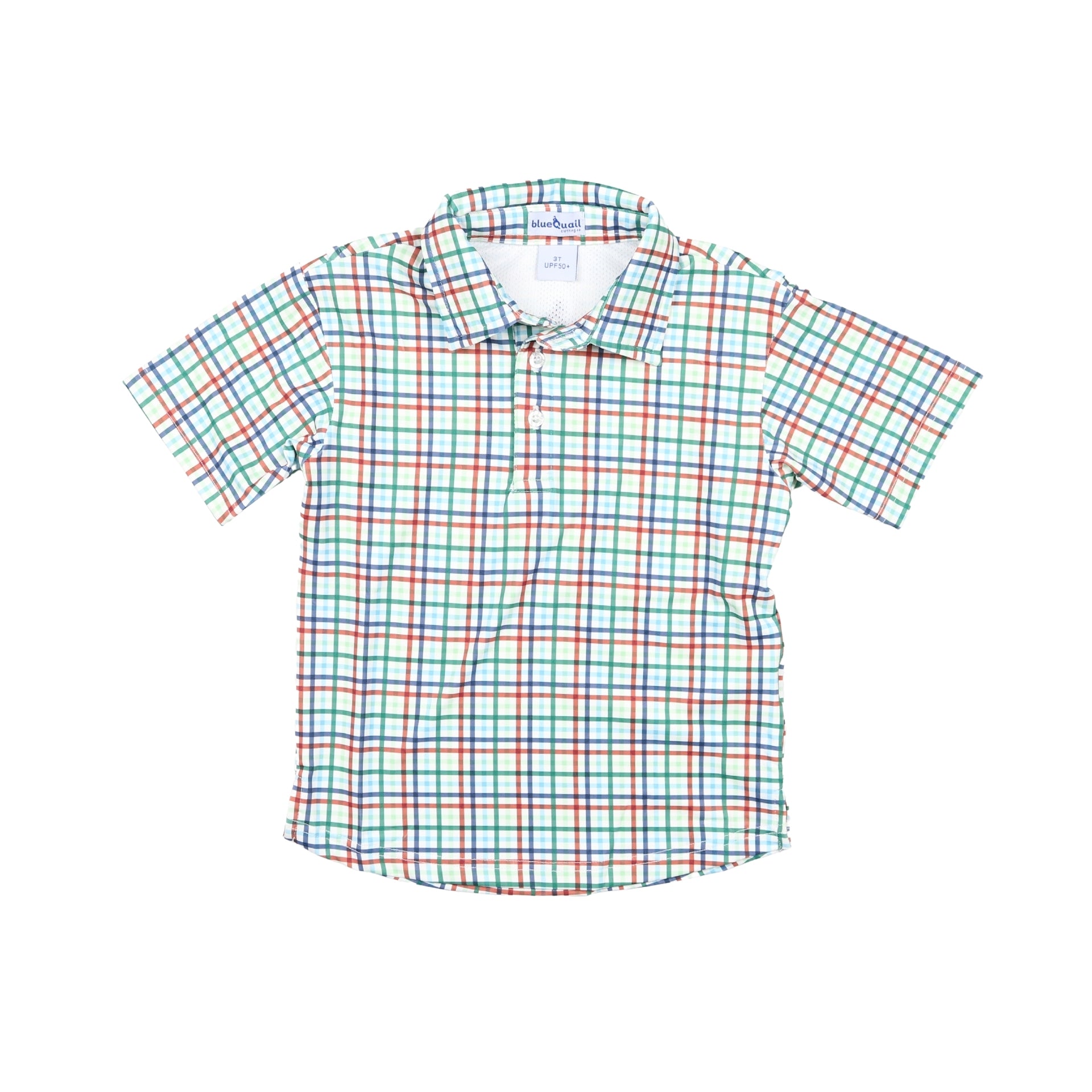 BlueQuail Fall Plaid Polo Short Sleeve Shirt for kids