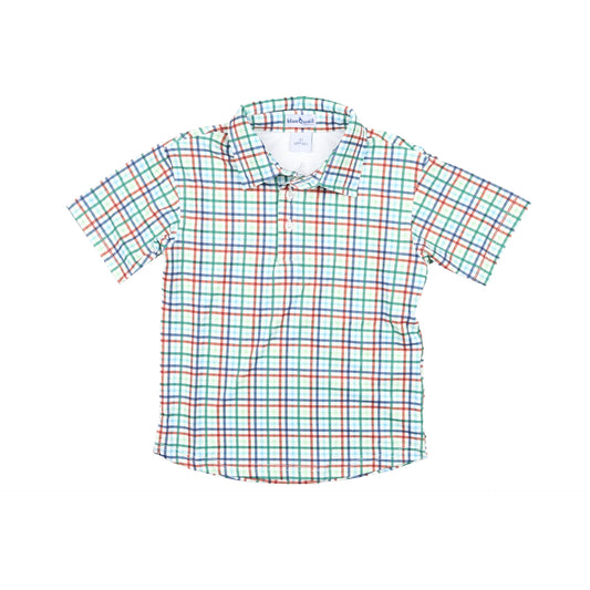 BlueQuail Fall Plaid Polo Short Sleeve Shirt for kids