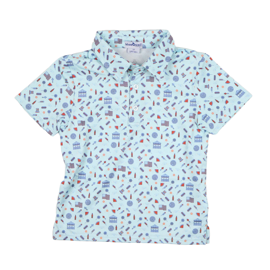 BlueQuail Stars and Stripes Polo Short Sleeve Shirt