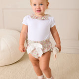 Adelaide Floral Bow Detail Bloomers in Pink