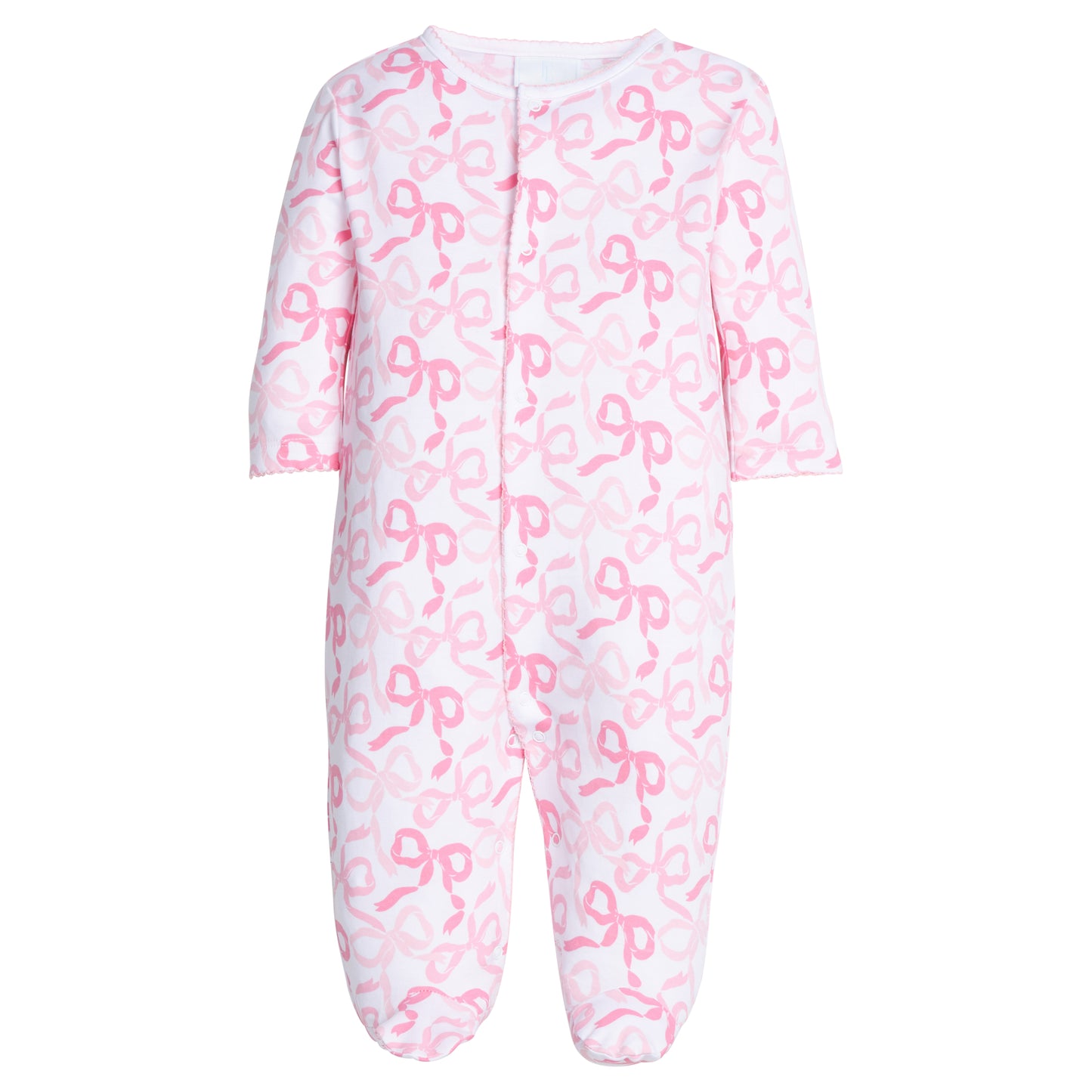 Little English Printed Footie - Bows and Ribbons