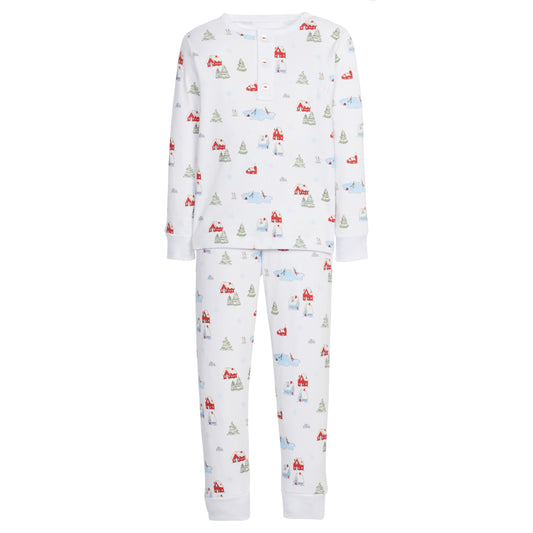 Little English Printed Jammies - Christmas Village