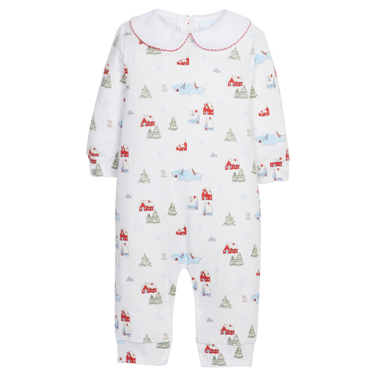 Little English Printed Playsuit- Christmas Village