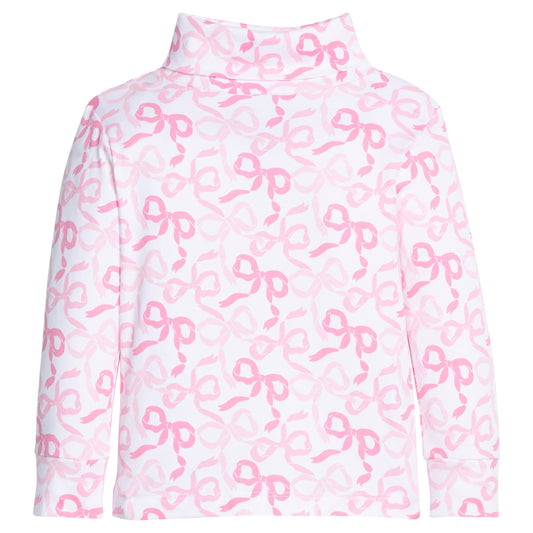 Little English Printed Turtleneck - Bows and Ribbons