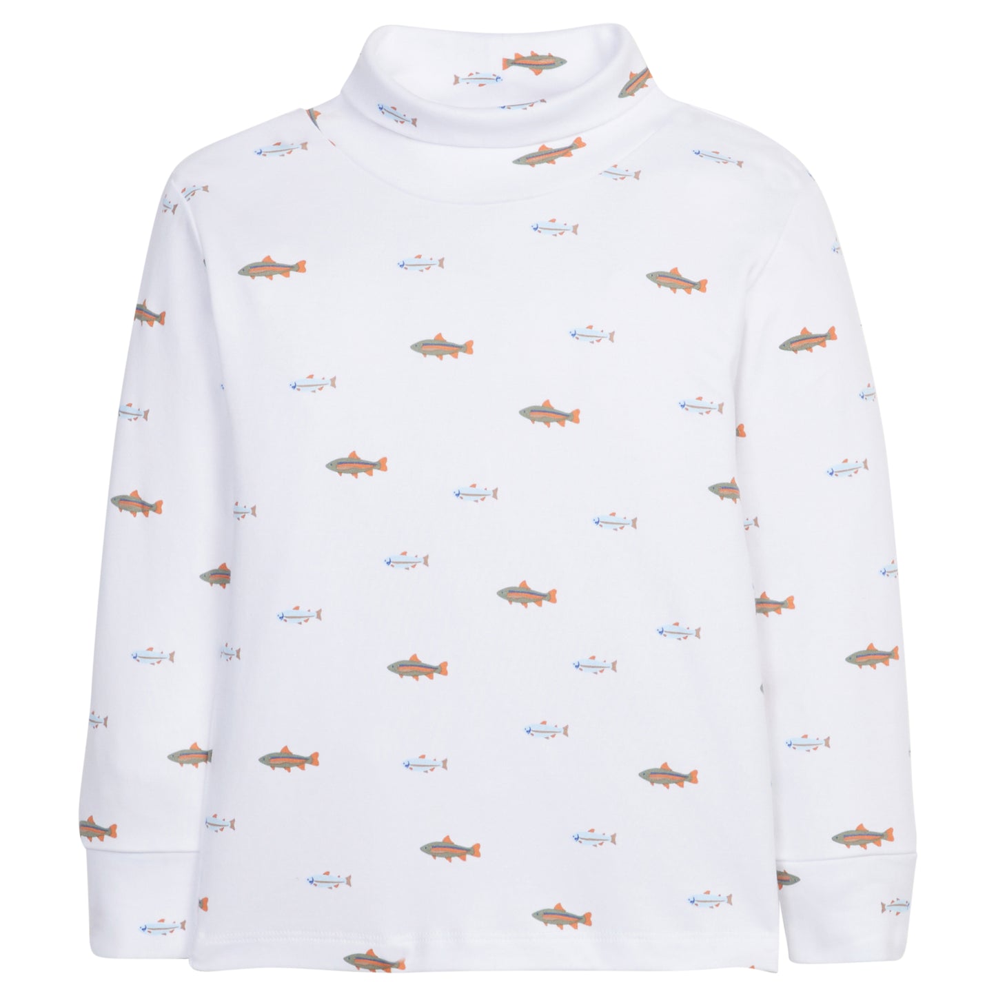 Little English Printed Turtleneck - Fish