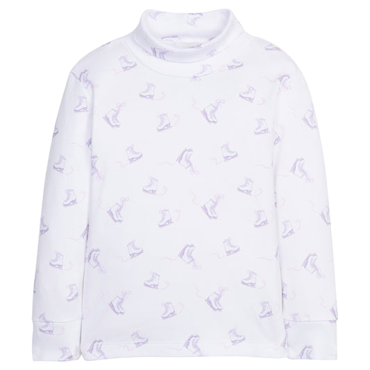 Little English Printed Turtleneck - Ice Skate