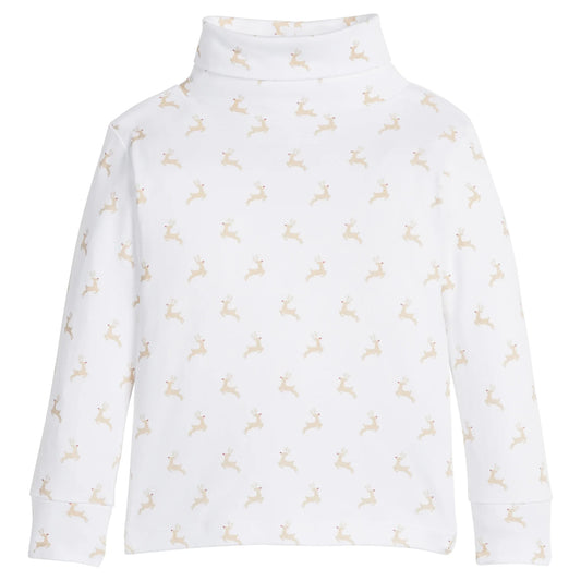 Little English Printed Turtleneck - Reindeer Games