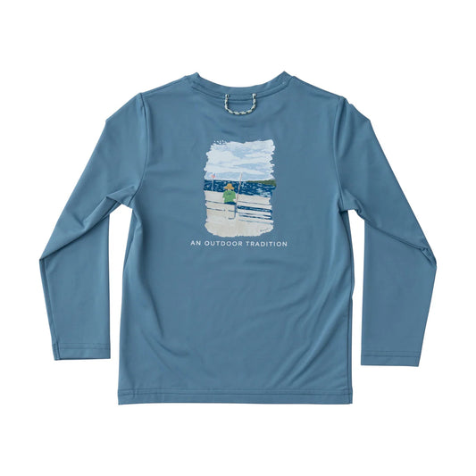 PRODOH Long Sleeve Pro Performance Fishing Tee - Provincial Blue