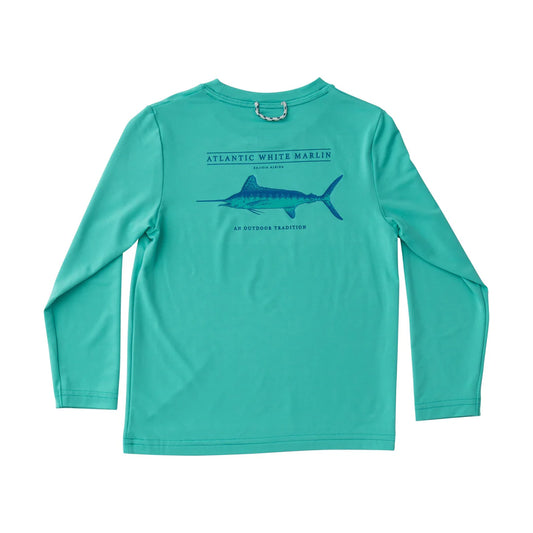 Long Sleeve Pro Performance Fishing Tee - Atlantic Marlin