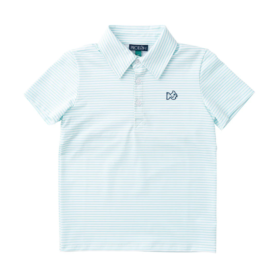 Prodoh Pro Performance Polo - Aruba Stripe Blue