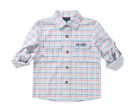 Prodoh Founders Fishing Shirt - Strawberry Ice Tide Point Plaid