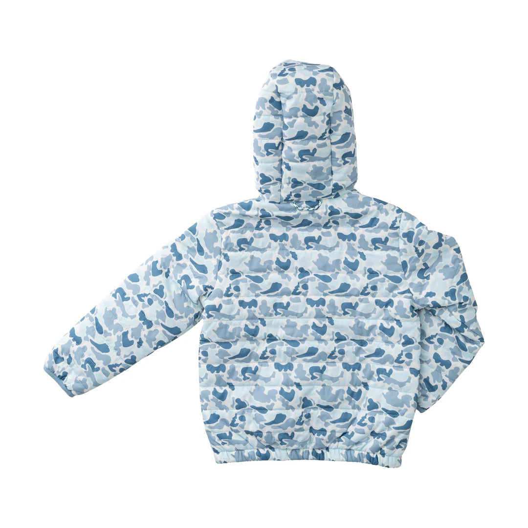 Prodoh Hooded Puffer Jacket - Blue Break Point Camo