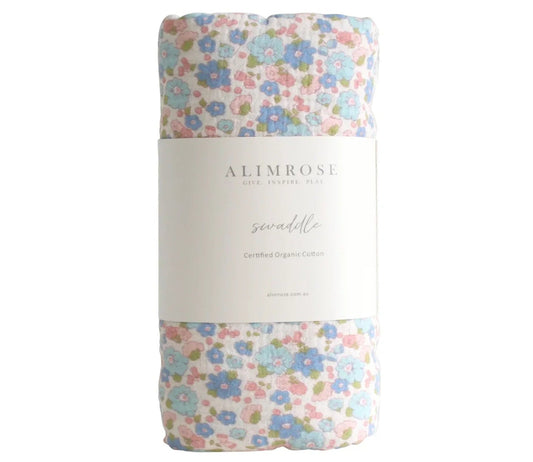 Alimrose Muslin Swaddle- Liberty Blue