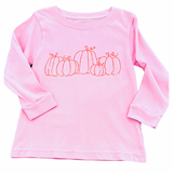 Mustard & Ketchup Children's Clothing Pink Pumpkin Long Sleeve T-Shirt