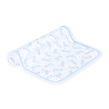 Magnolia Baby Darling Cowboy Boots Printed Burp Cloth- Light Blue