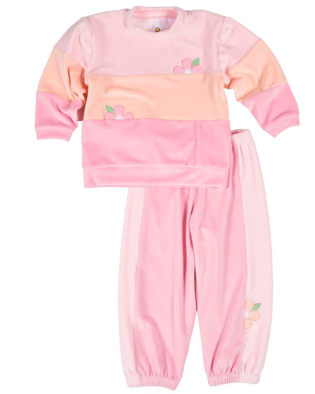 Florence Eiseman Velour Knit Set With Flowers