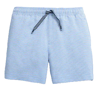 Gulf Haven Seersucker Swim Trunks - Blue Stream