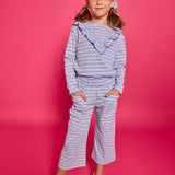 Aspen Tee- Blue Sparkle Stripe