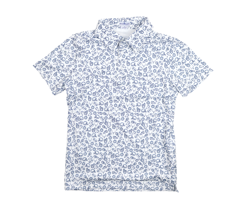 BlueQuail Kickoff Navy Polo Short Sleeve Shirt