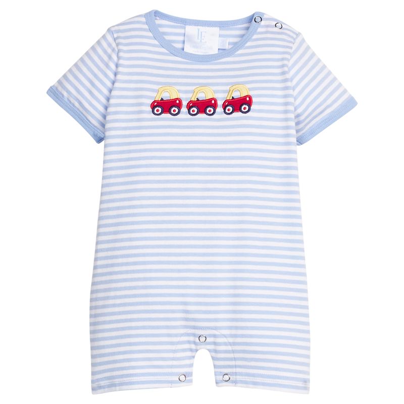 Little English Applique Romper- Cruisin'