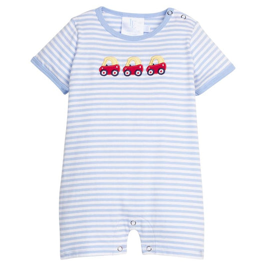 Little English Applique Romper- Cruisin'