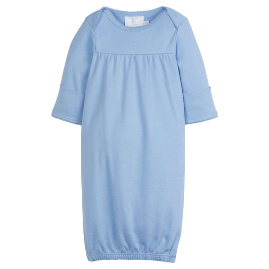 Little English Essential Newborn Gown- Light Blue